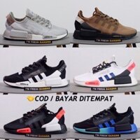 Ready PREMIUM Giày gốc ADIDAS NMD R1 V2 All Triple Black White Red Blue Gold