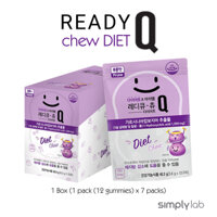 Ready Q Chew Diet Prune taste (Đổi mới) 3.6g x 12 thạch x 7 gói / Thạch giảm béo / Garcinia Cambogia / Chế độ ăn kiêng / Sữa ong ăn kiêng / Hàn Quốc