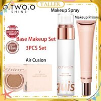 ✧Ready Stcok O.two.o Bộ 3 Bộ Trang Điểm Nền Air Cushion Bb Cream Kem Lót Trang Điểm   Lập Làm Sáng Tự Nhiên Kiểm Soát Dầu Lâu Trôi Học Sinh Khuôn Mặt Nữ Trang Điểm CAO HƠN