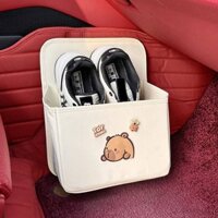 【Ready Stock】 Car Capabala Storage Shoe Box Cute Cartoon Trunk Fixed Car Special Waterproof Storage Organizing Box LcOT