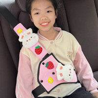 【Ready Stock】 CAR Children's Seat Belt Rear Row Bellyband Adjustment Holder Baby Seat Anti-Strangulation Neck Cute Shoulder Sleeve Car 2Clo