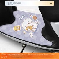 【Ready Stock】 Electric Car Floor Mat Motorcycle Foot Pad Battery Car Floor Mat Pedal Universal Yadi Cutting Waterproof Self-Cutting lP3g