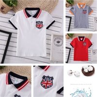 Ready Stock Kids Clothes Boy T-shirt Pure Cotton Boys fashion Children polo shirt Short Sleeve Hooded Comfortable Lapel