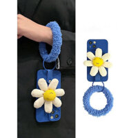 【Ready Stock】 Klein Blue Plush Bracelet Iphone14 Promax Phone Case Apple 13/14pro Fun Female 11 Silicone L6EM