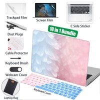 Ready Stock Laptop Case For Apple Macbook Mac book Air M2 Pro 13.3 Retina New Touch Bar 11 12 13 15 inch Hard Laptop Cover Case 13.3 Bag Shell With Keyboard Cover Screen Film Web