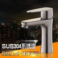 #ready Stock * Vòi Inox 304 Chậu Lạnh Đơn Hộ Gia Đình Bồn Cầu Rửa Tay Chậu Nóng Lạnh Vòi Tăng Cường