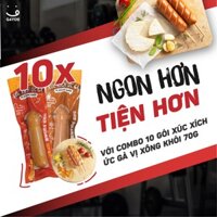 [Ready to eat] [Combo 10] Xúc Xích Ức Gà Xông Khói G4You 3 Vị Healthy 70G