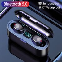 Ready Wireless Bluetooth-compatible headset IPX67 waterproof Mini noise reduction sports headphones Touch digital display 2000 mAh charging bin Support Xiaomi Apple Siri