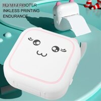 ReadyGo Máy In Mini Nhiệt Màu Đen Trắng Kết Nối BT 800MAh Tốc Độ Cao Tiếng Ồn Thấp Di Động Cho Thẻ Ghi Chú Biên Nhận Mã Vạch
