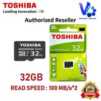 🔥【Readystock】 + Miễn Phí Vận Chuyển + COD🔥Thẻ Nhớ MicroSDHC Toshiba MicroSD 32GB UHS-I U1 100 MB/giây CLASS 10 M203