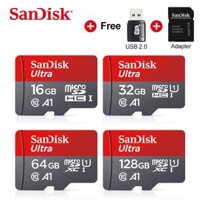 🔥【Readystock】 + Miễn Phí Vận Chuyển + COD🔥Thẻ Nhớ Sandisk Ultra Micro SD 100% GB 64GB 32GB 16GB Chính Hãng 128 Thẻ Nhớ Microsd 16GB Thẻ Flash TF/SD C10 Cho Điện Thoại UAV GPS