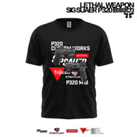 Readystock P320 Deadly Force Áo thun tùy chỉnh Áo Hoodie 100% Cotton cổ tròn tay ngắn chiến thuật quân đội người hâm mộ Áo thun