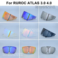[Readystock] Tấm che mũ bảo hiểm ATLAS 4.0 cho RUROC ATLAS 3.0 4.0 Mũ bảo hiểm xe máy Kính mạ ống kính thay thế màu đỏ bạc