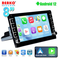 Reakoauto 1 Din Đa Năng 8 Inch Android 12 Máy Nghe Nhạc Đa Phương Tiện Màn Hình Cảm Ứng Bluetooth WiFi Carplay Xe Stereo Điều Hướng Đài Phát Thanh
