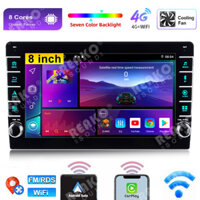 Reakoauto Universal 8 '' Âm thanh vô tuyến ô tô 2Din Android Apple Carplay Android Auto 4G-SIM GPS BT WIFI Máy nghe nhạc đa phương tiện trên ô tô