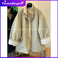 [Real Shot] Áo khoác độn Cotton dày vừa phải dáng rộng phong cách Trung Quốc mới dành cho nữ