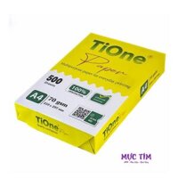 Ream giấy A4 trắng định lượng 70gsm Tione (500 tờ/ ream)