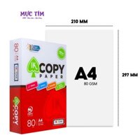 Ream giấy A4 trắng định lượng 80gsm IK Copy (500 tờ/ ream)