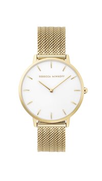 Rebecca Minkoff Women's Major Quartz Watch with Stainless Steel Strap, Gold, 16 (Model: 2200346)
