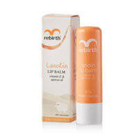 Rebirth Lanolin Lip Balm Vitamin E & Apricot Oil - Son Dưỡng Môi Chống Nắng Nhau Thai Cừu Và Vitamin E