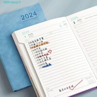 Rebuy1 Planner Nhật ký Notebook, Time Organizer Ghi chú Chương trình nghị sự 2024 A5 Notebook, 6 màu Danh sách việc cần làm Nhật ký Notepad Tạp chí Chương trình nghị sự Planner 365 ngày Notepad Văn phòng phẩm