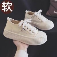 Red Greenfly Broken Size Da Thật Chính Hãng Giày Trắng Nữ Mùa Xuân 2025 Đế Dày Thoáng Khí Phù Hợp Với Giày Vải Phong Cách Chanel Giày Bánh Quy