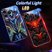 Red Magic Mech kính LED ánh sáng phát sáng vỏ điện thoại Vỏ bảo vệ iPhone 15 15Promax 15plus 15pro 14Promax 14plus 14pro 14 13Promax 13 13pro 12ProMax 12pro 11ProMax 11ProMax 11pro 12 11ProMax 11pro 12 11 11