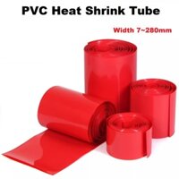 Red PVC Heat Shrink Tube Ống co nhiệt PVC màu đỏ Chiều rộng 7 ~ 280mm 18650 Gói cách nhiệt Cáp co nhiệt Bảo vệ tay áo Vỏ bọc pin