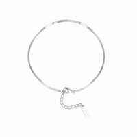 [REDAMANCY] Lắc chân sợi dẹt cá tính phụ kiện trang sức bạc s925 Chain