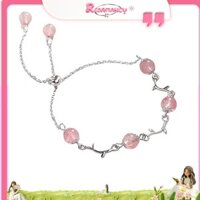 [REDAMANCY] Vòng đeo tay Lắc tay bình an đá ngọc xi kim thiết kế dây rút tiện lợi bạc 925 LT18