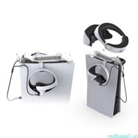 Redbaiaa1 2 trong 1 cho Bộ điều khiển PSVR2 Giá đỡ VR hàng đầu có cáp sạc bộ chia