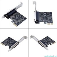 Redbaiaa1 Cổng song song DB25 25Pin PCIE Riser Card Máy in LPT sang PCI-E cho Express Conver
