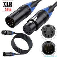Redbaiaa1 DMX512 XLR 5 Pin Nam sang XLR 5pin Giao diện nữ Dây nối dài cáp DMX512