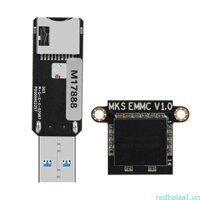 Redbaiaa1 MKS EMMC Adapter V2 USB3 0 Đầu Đọc Thẻ Cho Mô Đun EMMC Và Thẻ Nhớ Đọc Và Ghi Tốc Độ Cao Bộ Nhớ 32Gb