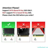 Redbaiaa1 USB3 1 Loại C đến M 2 NGFF SSD Vỏ M2 sang USBC Hộp Đĩa Cứng Di Động HDD