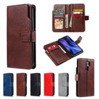 Redmi 9 9A 9C Note 9 9s Note 9 Pro Max Mi 10 Ultra Poco X3 NFC Note 10 Pro Vỏ Điện Thoại Ví Thẻ Bao Da Lật Đơn Giản Giá Đỡ Kinh Doanh Đứng
