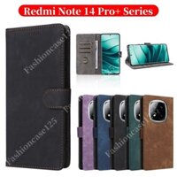 Redmi Note 14 Pro + Ốp Lật Chống Sốc Cho Xiaomi Redmi Note14 Pro Plus 14Pro + 5G 2025 Vỏ Điện Thoại Da Sang Trọng Khe Cắm Thẻ Ví Đứng Mềm TPU Cạnh Ốp Lưng An Toàn