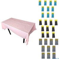Redsun2 10 Chiếc 54x72Inch Khăn Trải Bàn Trang Trí Chống Rò Rỉ Bàn Nhựa Dùng Một Lần