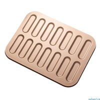 Redsun2 14 Khoang Bánh Quy Máy Nướng Bánh Quy Thực Tế Dính Khay Nướng Bánh Thép Carbon Ladyfinger Khuôn Làm Bánh Người Đam Mê