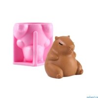 Redsun2 Capybara Hình Khuôn Silicon Khuôn Nướng Bánh Thủ Công Khuôn Sử Dụng Cho Xà Phòng Nhựa Lớp Kết Cấu Silicon