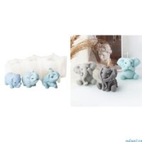 Redsun2 Khuôn Silicon Voi Dễ Thương DIY Động Vật Làm Xà Phòng Handmade Nhựa