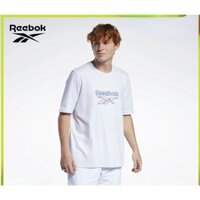 Reeboke cặp đôi giản dị logo cơ bản cổ tròn in hình áo thun ngắn tay cổ điển GU3876