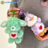 Refilinement Mặt dây chuyền gấu cầu vồng, Móc khóa Peluche 18cm Carebears, Phụ kiện túi đựng đồ chơi gấu bông Kawaii