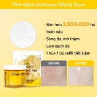 [Refill+pad] [Toner Pad ] Bông Đắp Toner Hàng Ngày Dưỡng Da Sáng Mịn ONE DAY'S YOU Help Me Honey-C Pad (JAR + REFILL)(60 Miếngx2)