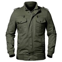 ReFire Gear Men's Cotton Military Jacket Lightweight Fall Casual Field Windbreaker Bomber Coat