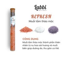 REFRESH - Muối tắm thảo mộc ngâm bồn 55g (10 mùi lựa chọn) Labbi Bathtreats