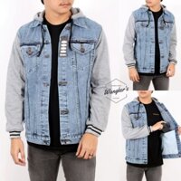 Reglan Áo Khoác Jean Có Mũ Trùm Unisex Chính Hãng Distro Wangker Cá Tính Cho Nam Và Nữ