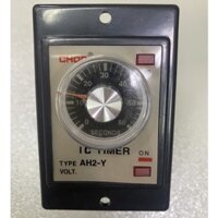 Relay Rơ Le Thời Gian AH2-Y CHDD (10S, 30S, 60S), Timer Đồng Hồ Thời Gian Lắp Mặt Ngoài Tủ Điện Tặng Kèm Chân Đế Relay