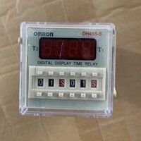Relay thời gian DH48S-S OMRON mặt đỏ 220V tặng kèm đế.