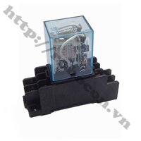 Relay Trung Gian Omron 220V 10A 8 Chân Kèm Đế Vặn Ốc